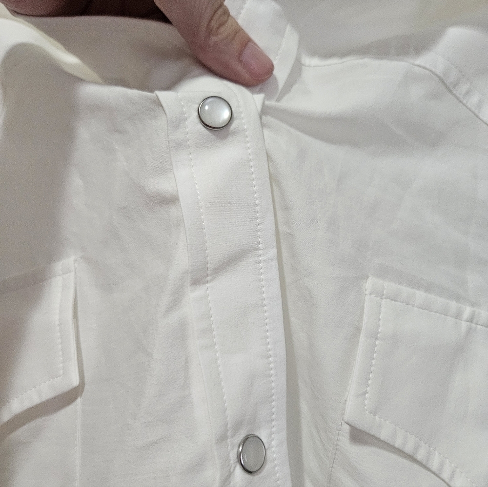 TWP Ivory Dutton Shirt M/L - Picture 9 of 10